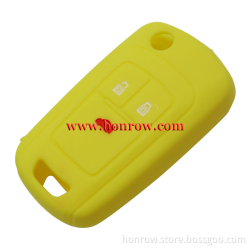 New arrival Colorful 3 button Silicone key case forChevrolet key silicone key cover